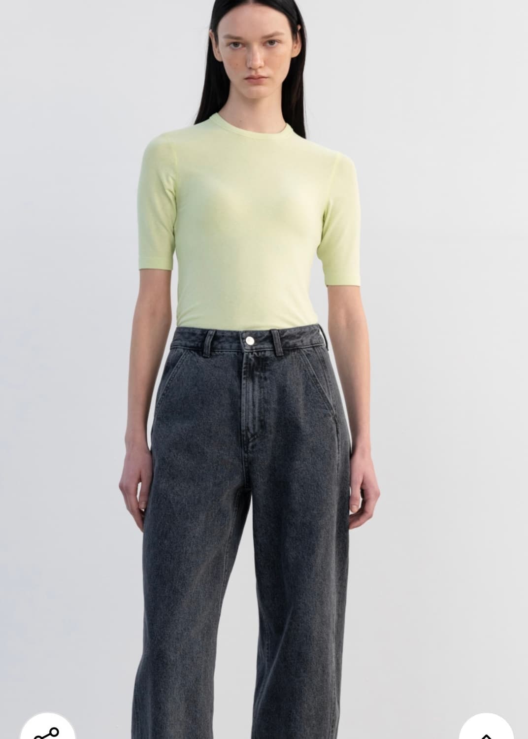 [XS] 인사일런스 우먼 커브드 데님 팬츠 상품이미지3