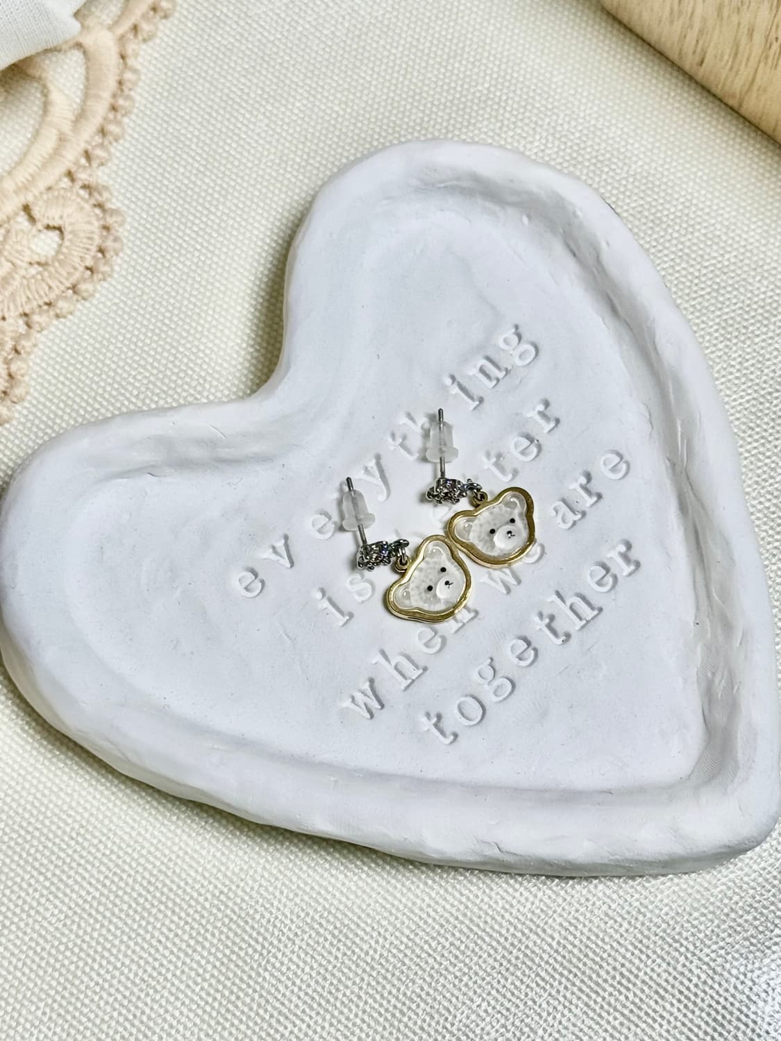 난 여전히 테디베어를 사랑해🧸🌼 테디베어 귀걸이🐻🤍 상품이미지4