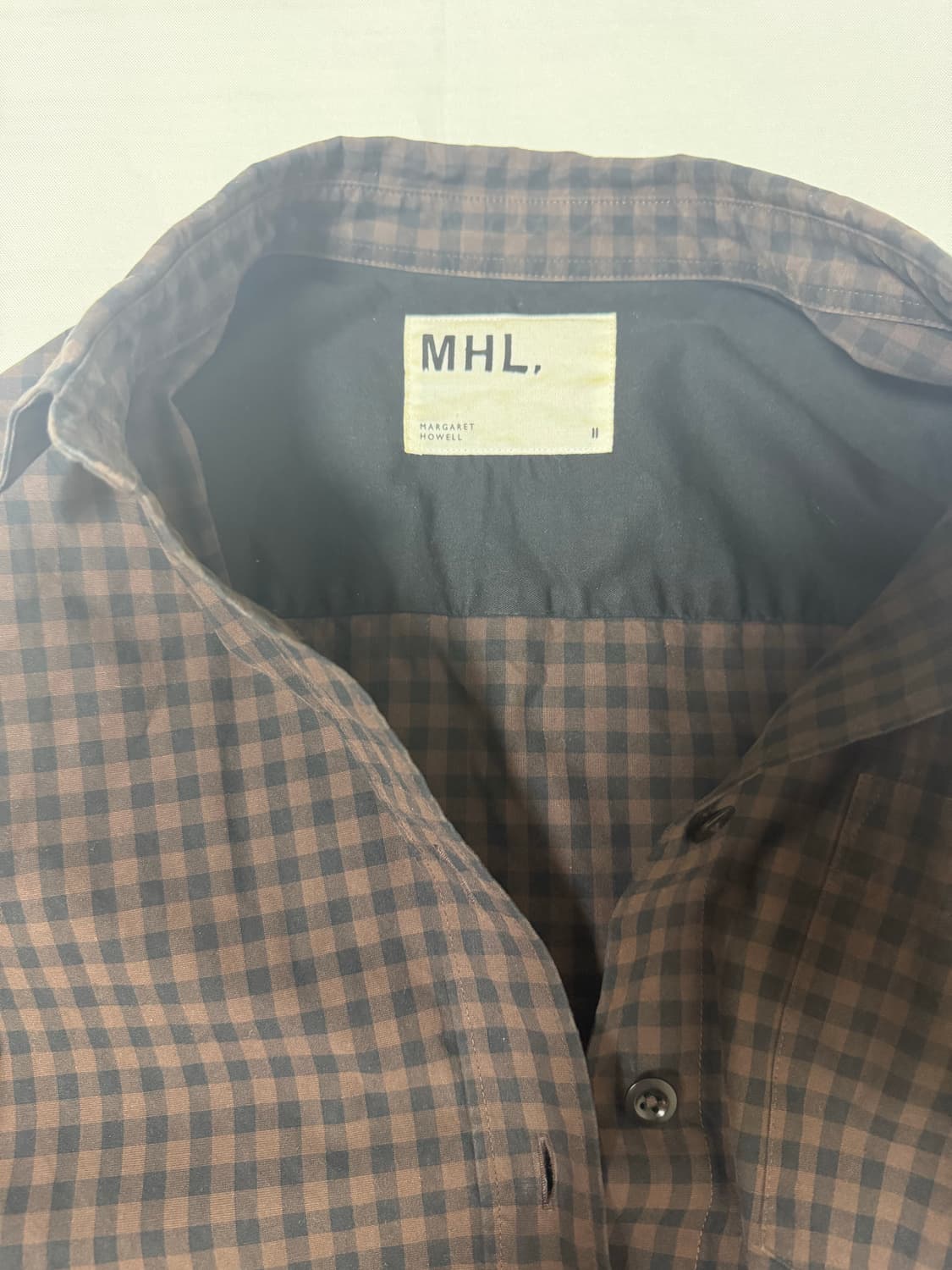 MHL 마가렛 하웰 깅엄 체크 셔츠(사이즈 2) 상품이미지3
