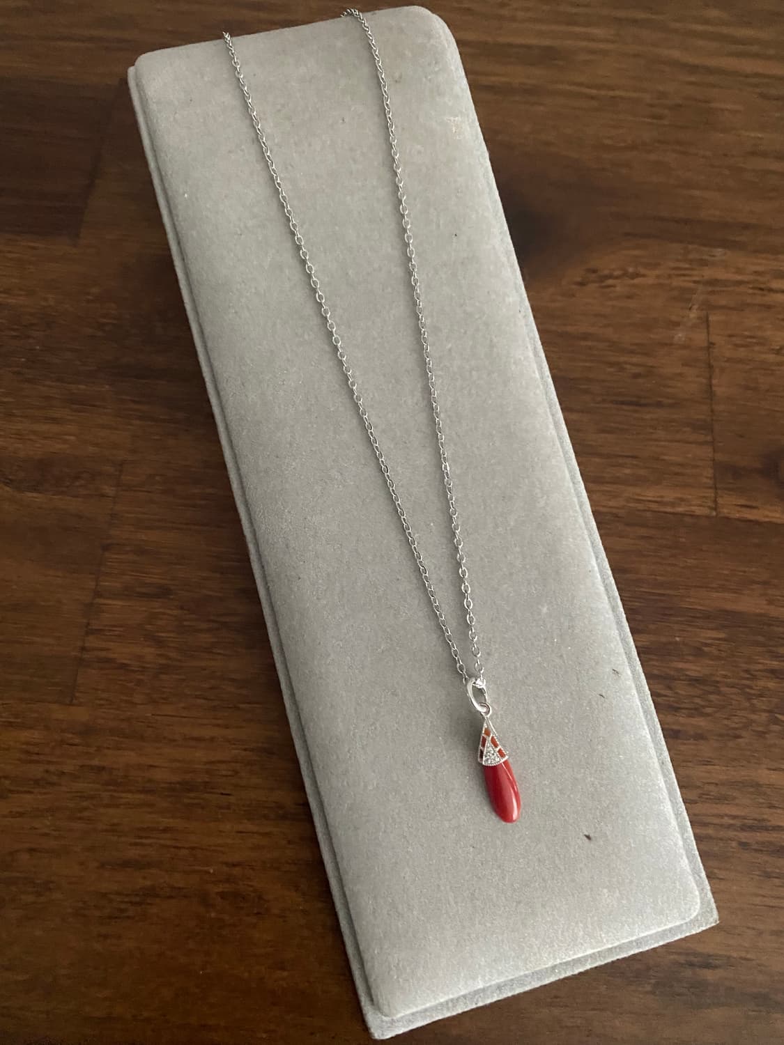 천연 산호 펜던트 실버 목걸이(925) 상품이미지1