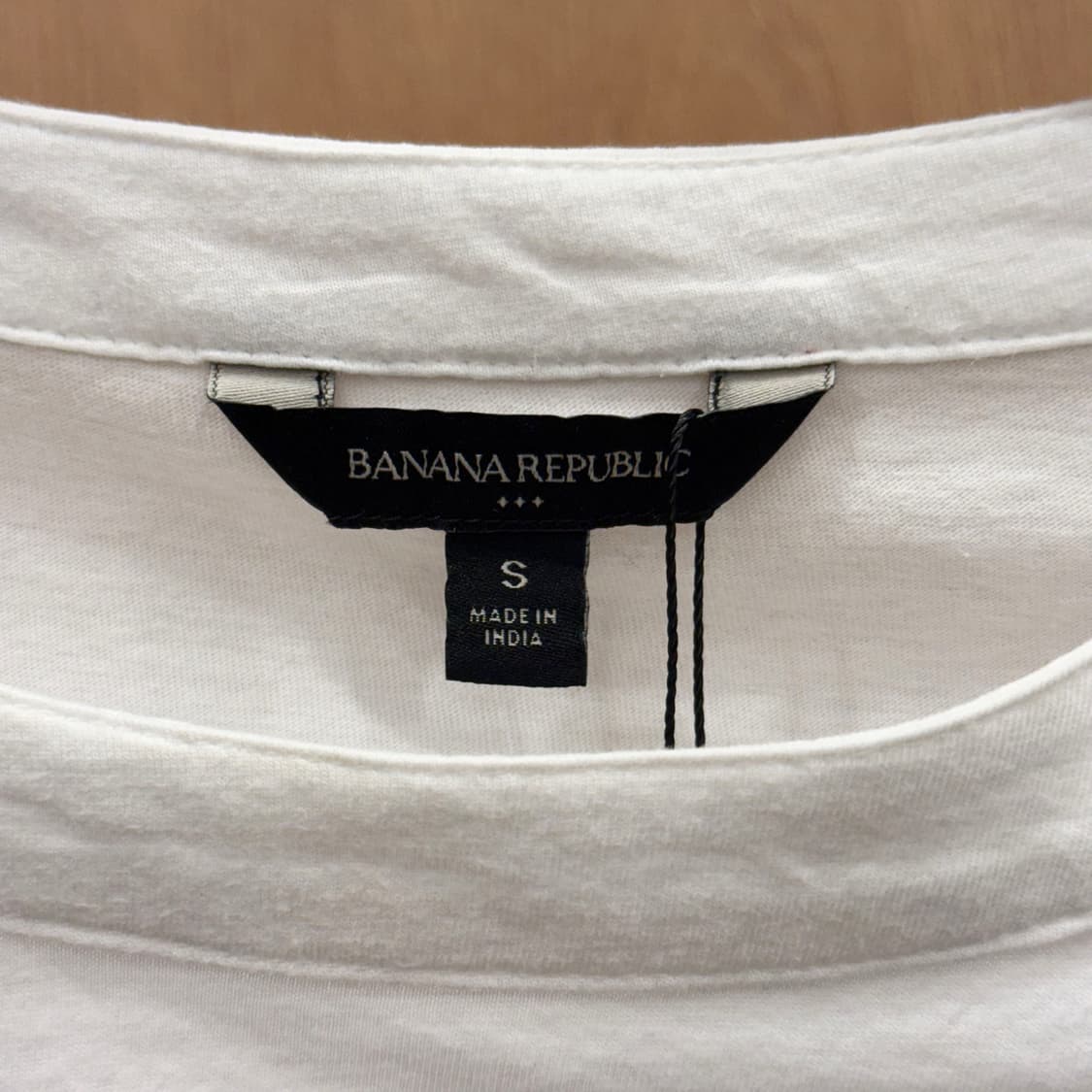 바나나 리퍼블릭 자수 퍼프 슬리브 반팔 티셔츠 코튼 블라우스 화이트 상품이미지7