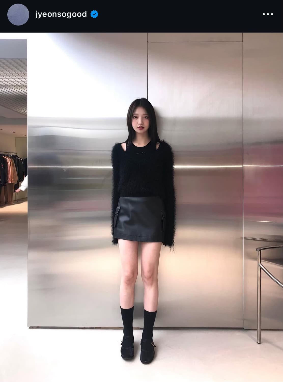 인스턴트펑크 와이드 브이넥 가디건 블랙 상품이미지6