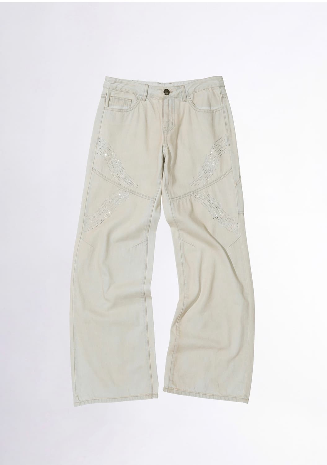 스컬프터 라인스톤 로우라이즈 데님 (틴티드워시) 상품이미지3