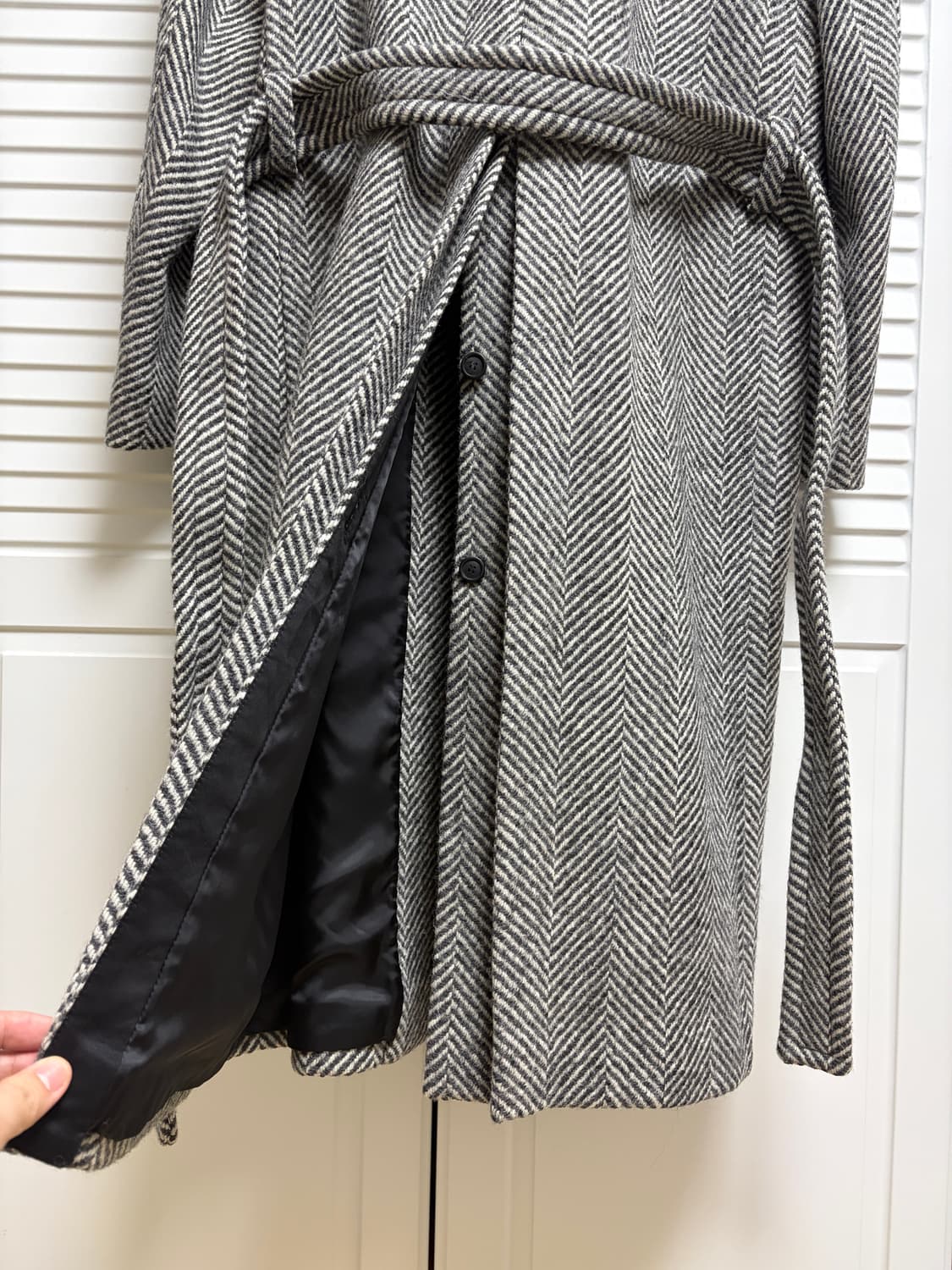 타임옴므/ 20주년 헤링본 발마칸 로브 코트/ 105 상품이미지3