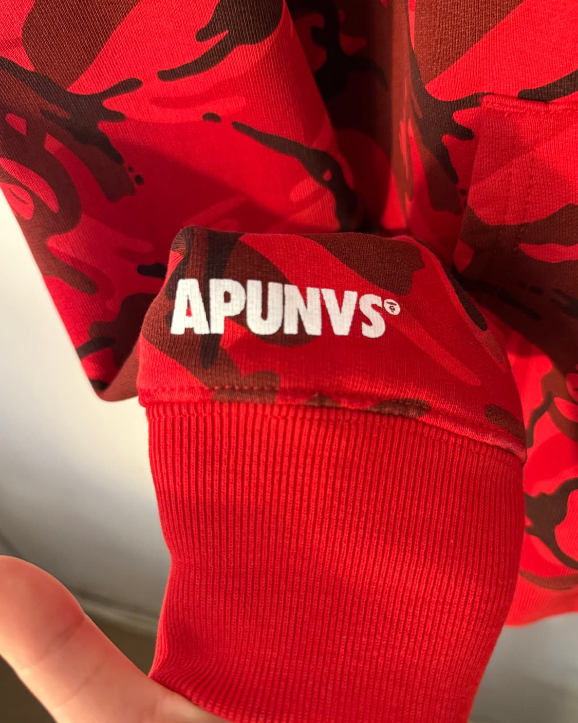 Aape 에이프 여성 레드카모 후드집업 상품이미지10