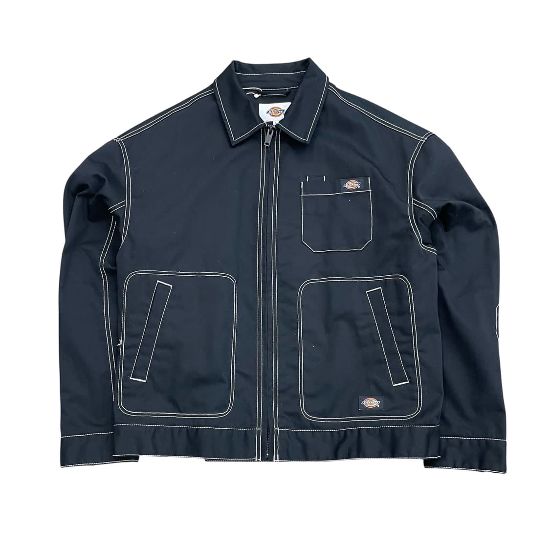 디키즈 아이젠하워 자켓 블랙 화이트 스티치 상품이미지1