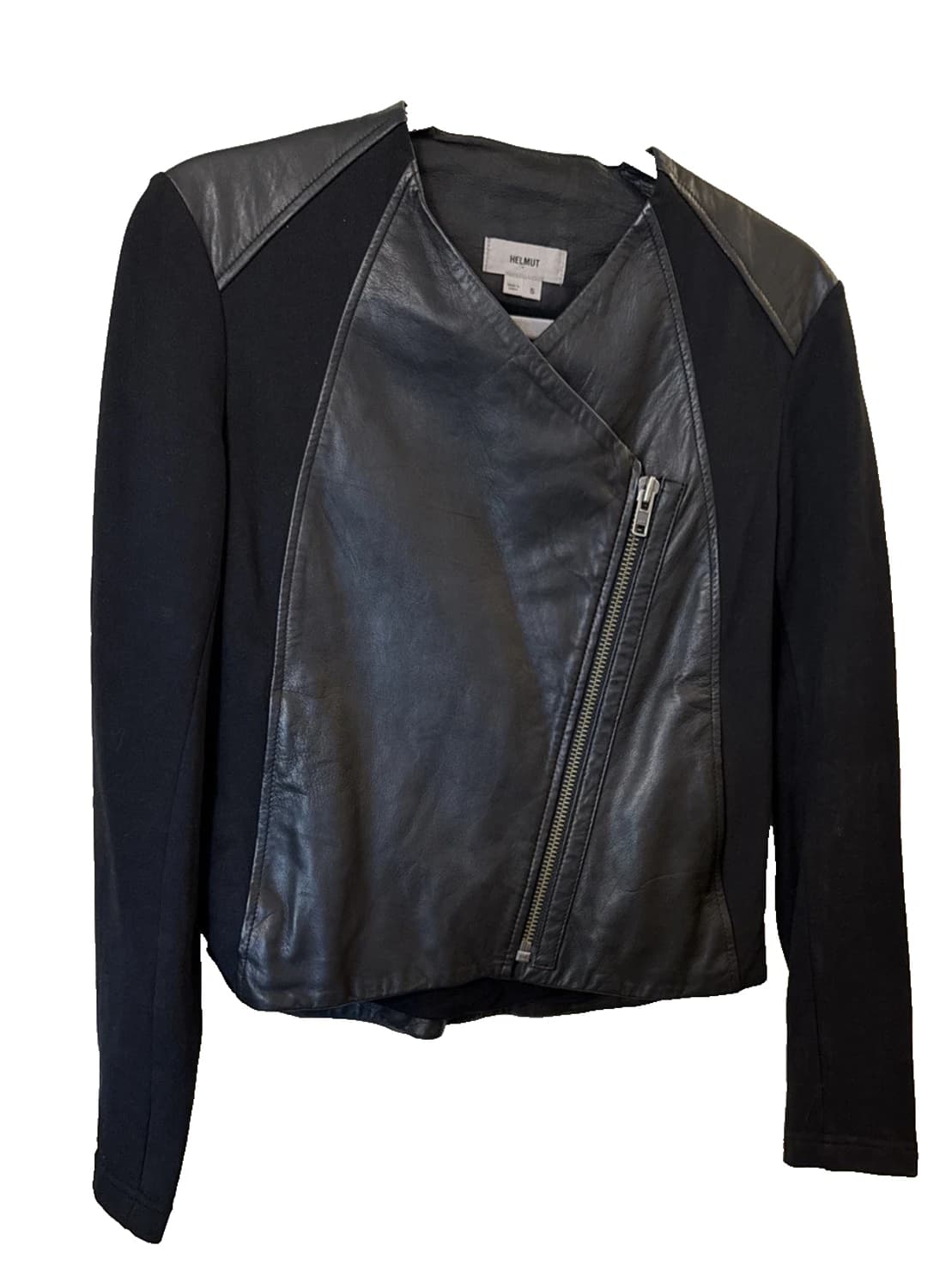 헬무트 랭 레더 패널 믹스 모토 자켓 상품이미지2