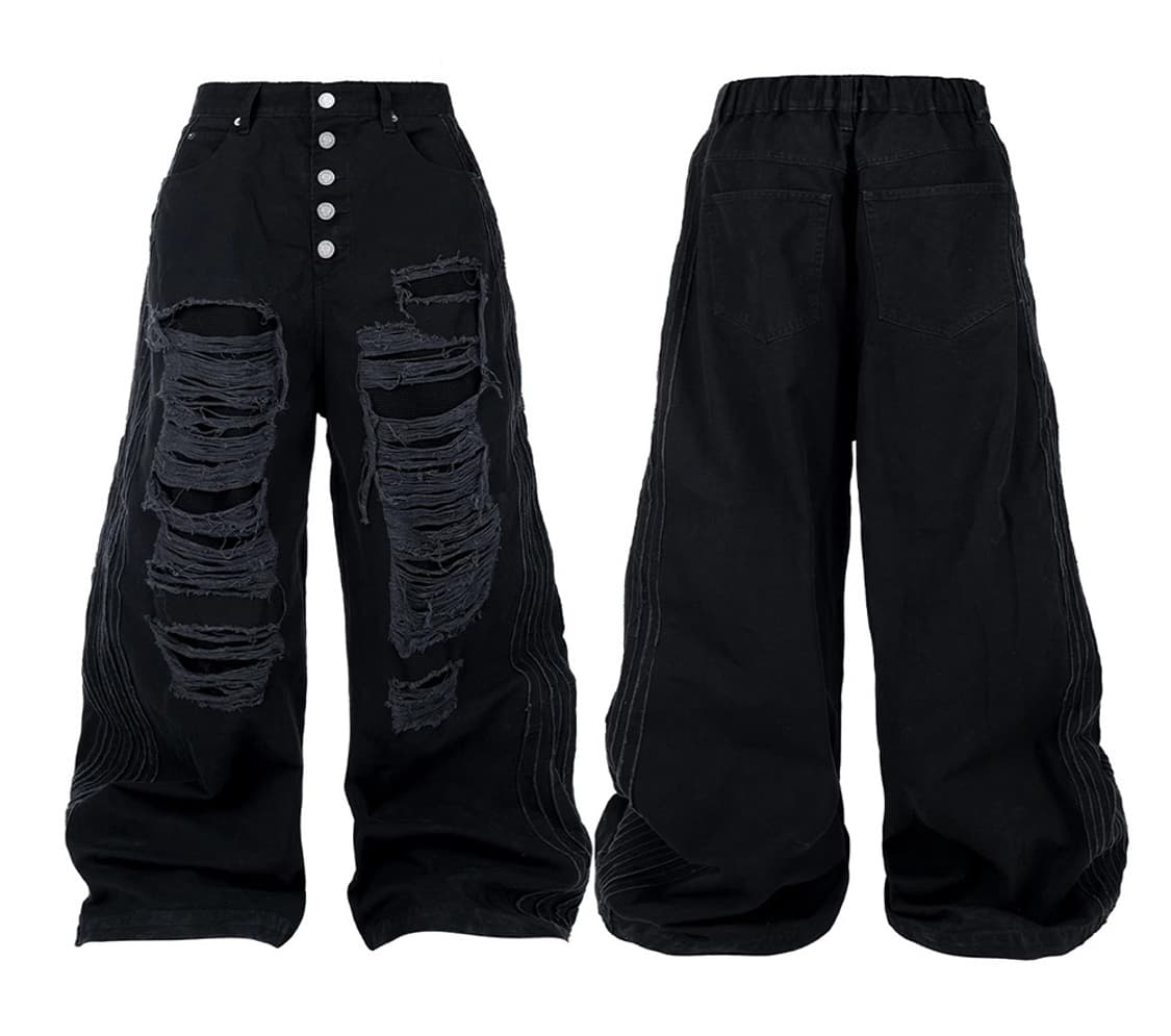 RYE CHASIN Distressed Baggy Jeans / XL 상품이미지2