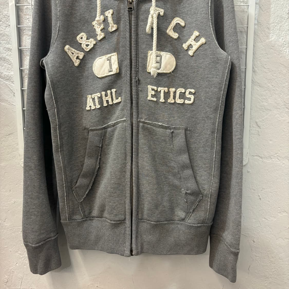 아베크롬비 y2k 빈티지 그레이 후드집업 S 상품이미지4