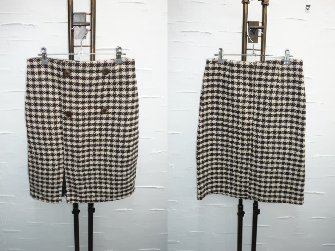 Check pattern midi skirt 상품이미지4