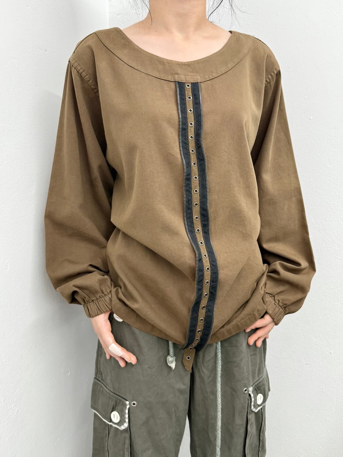 브라운 펀칭 슬리브 상품이미지2
