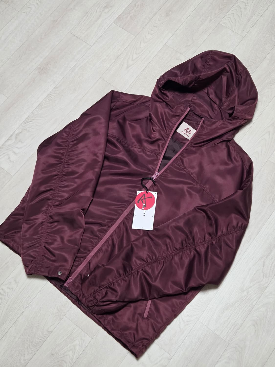 애드오프 윈드브레이커 버건디 L 상품이미지10