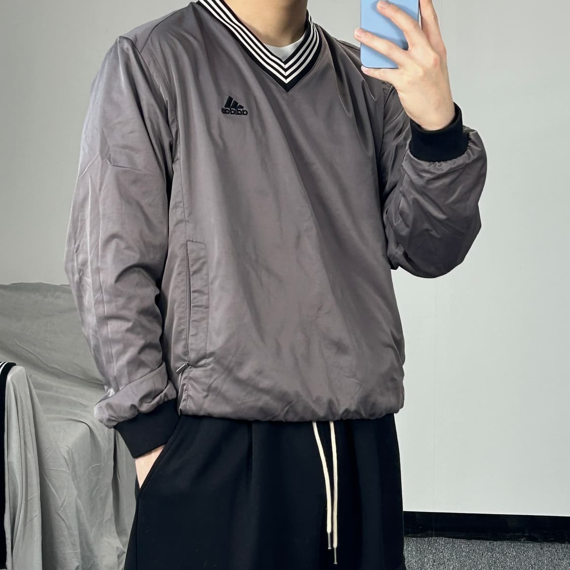 아디다스 07 F/W 베이스볼 풀오버 웜업 L   상품이미지1