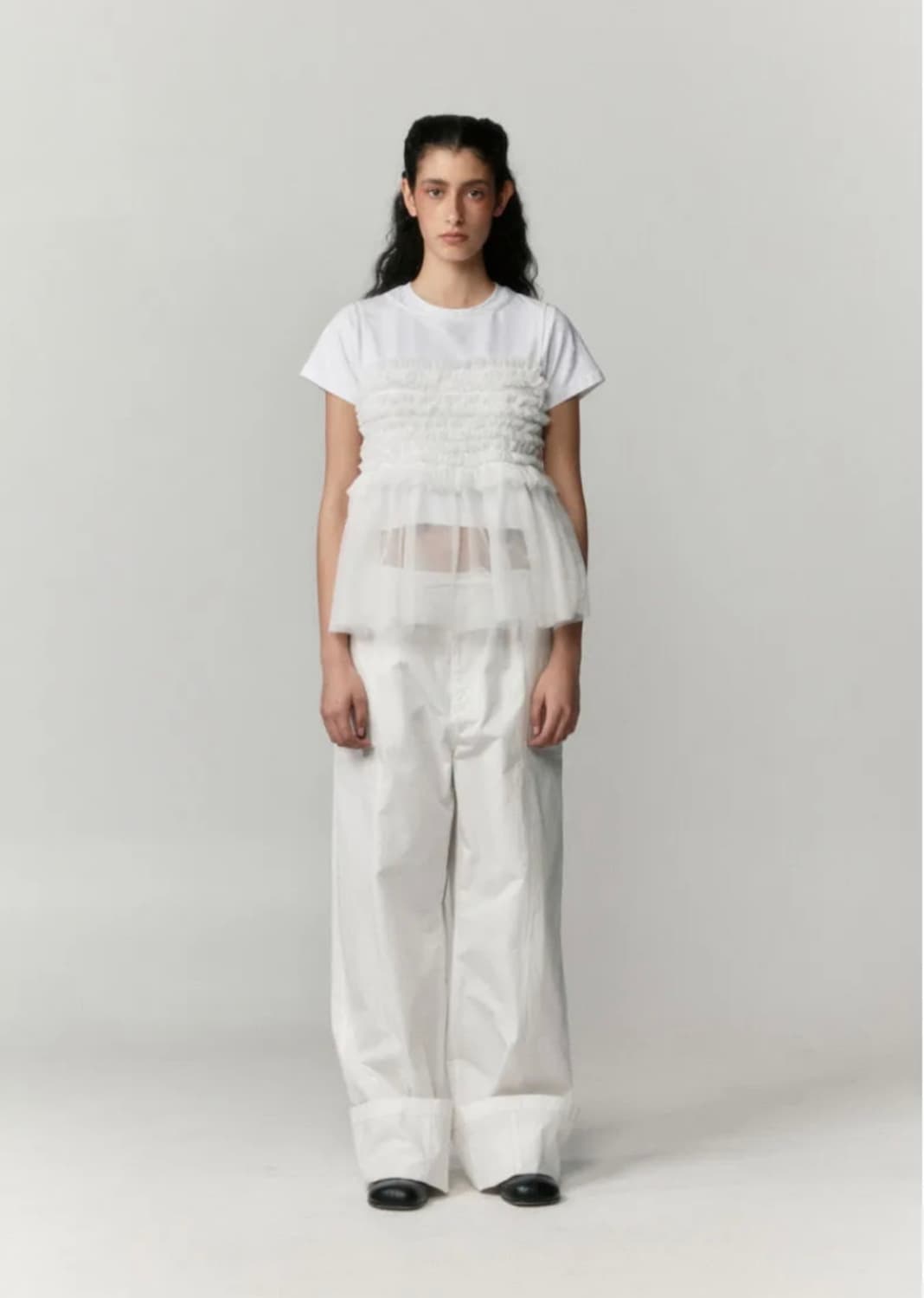 버뮬라 ruffle tulle blouse 상품이미지2