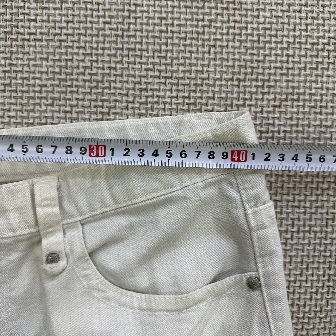 86-100 인터메조 남성 화이트 팬츠 0506D 상품이미지4