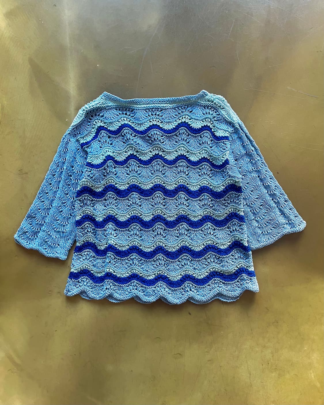 Jpn Vintage Waves Pattern Mesh Knit 상품이미지9
