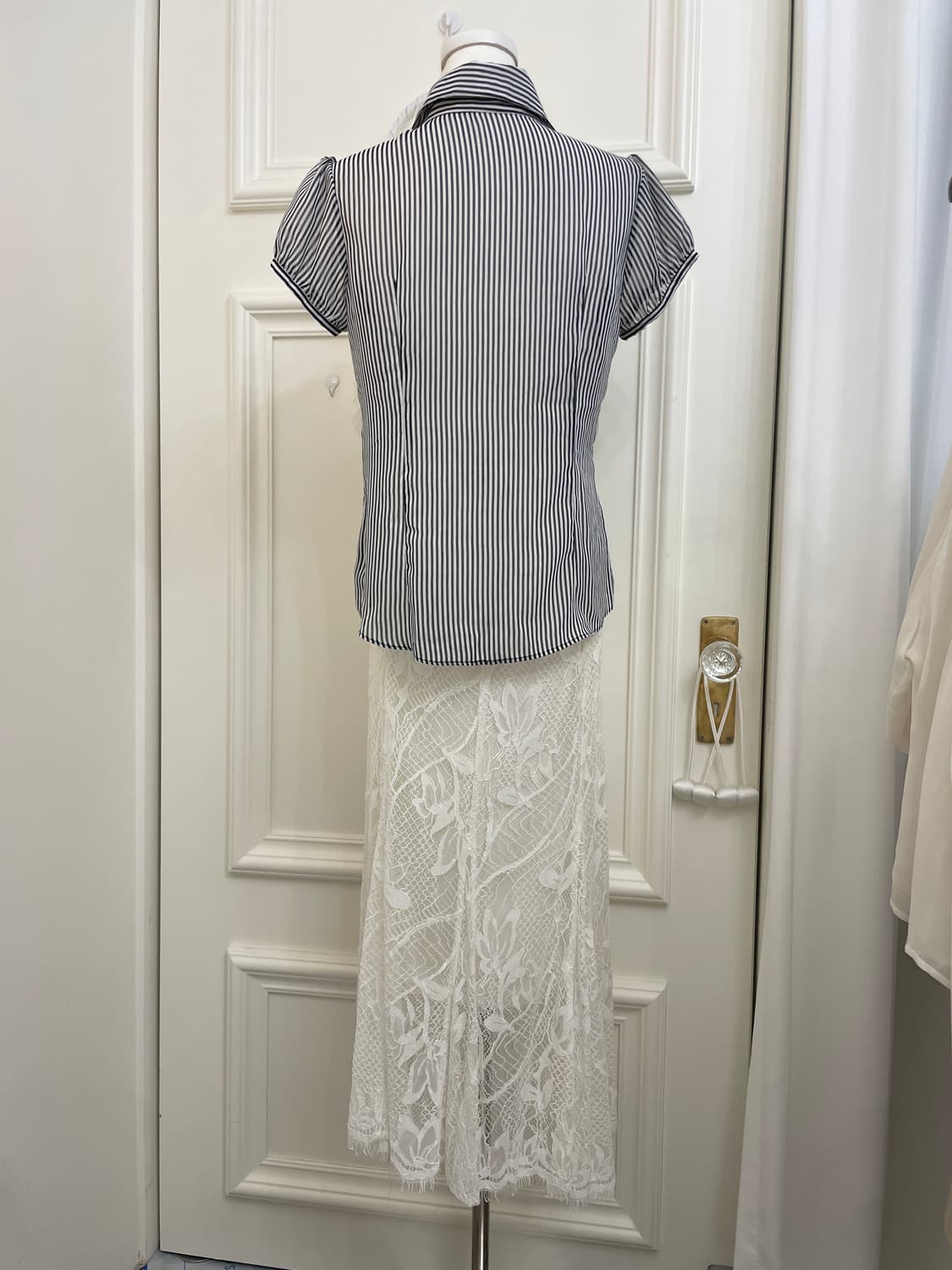 ivory lace mermaid line long skirt 상품이미지8