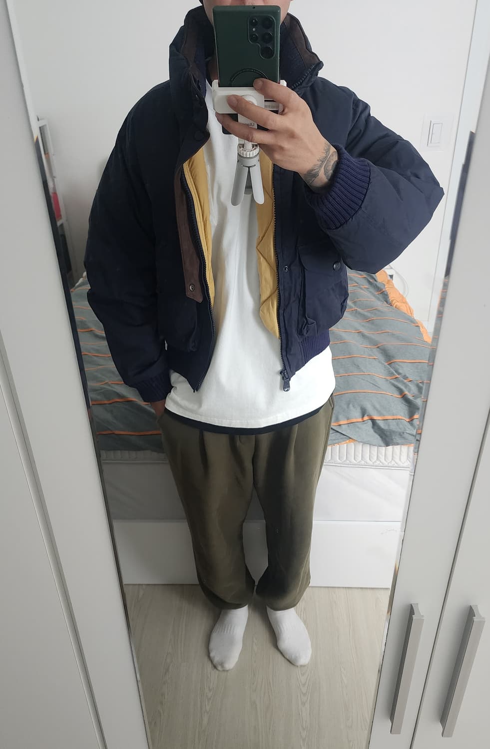 90s 노티카 봄버 코튼 다운 자켓 상품이미지9