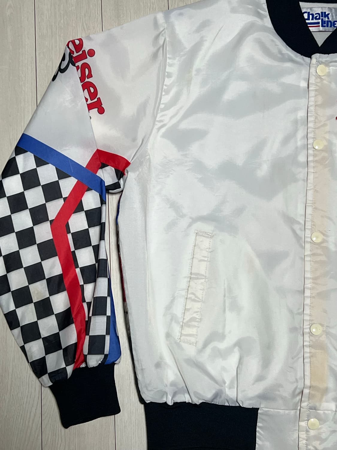 90sChalk Line Budweiser 레이싱 자켓 M사이즈 버드와져 상품이미지2