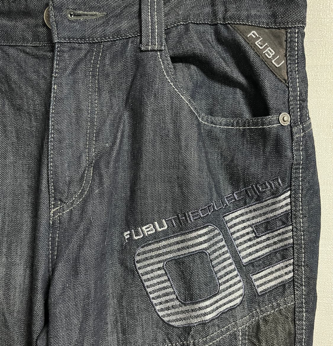 후부 FUBU 데님 빈티지 와이드 팬츠 청바지 32 상품이미지3