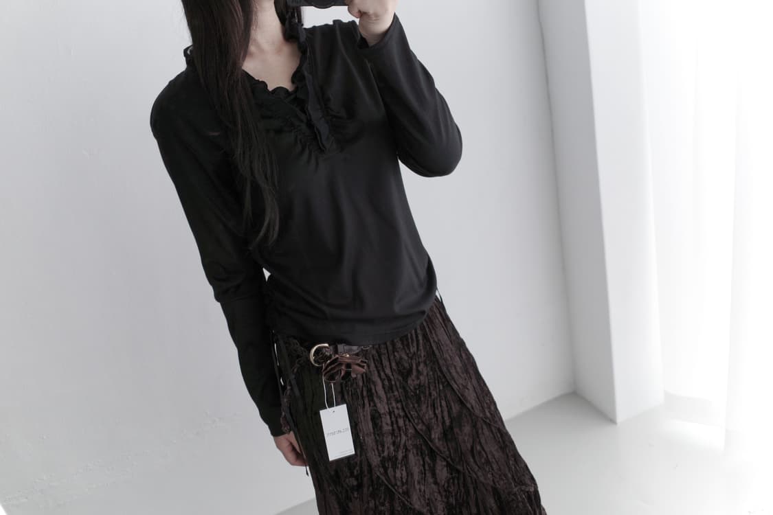 ruffle shirring T  상품이미지6