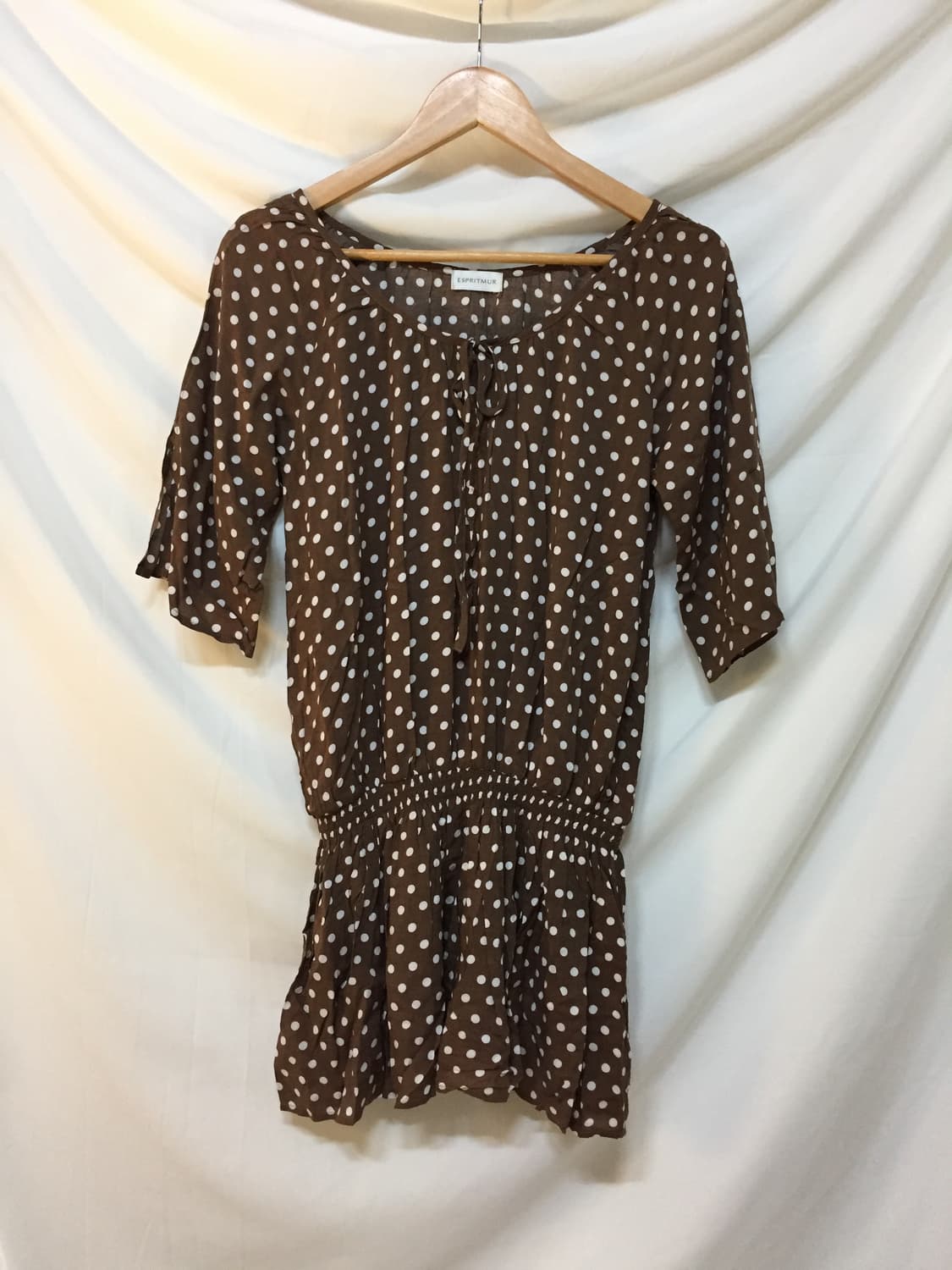 도트 브라운 블라우스 상품이미지1