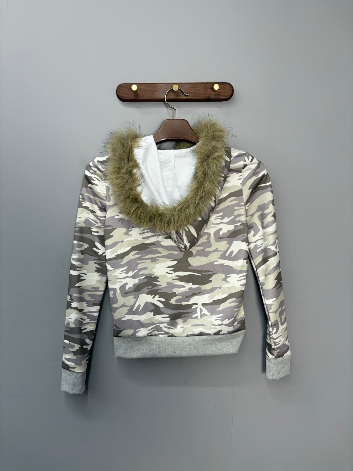빈티지 y2k 울프죠 카모라이트 후드집업 A2954 상품이미지4