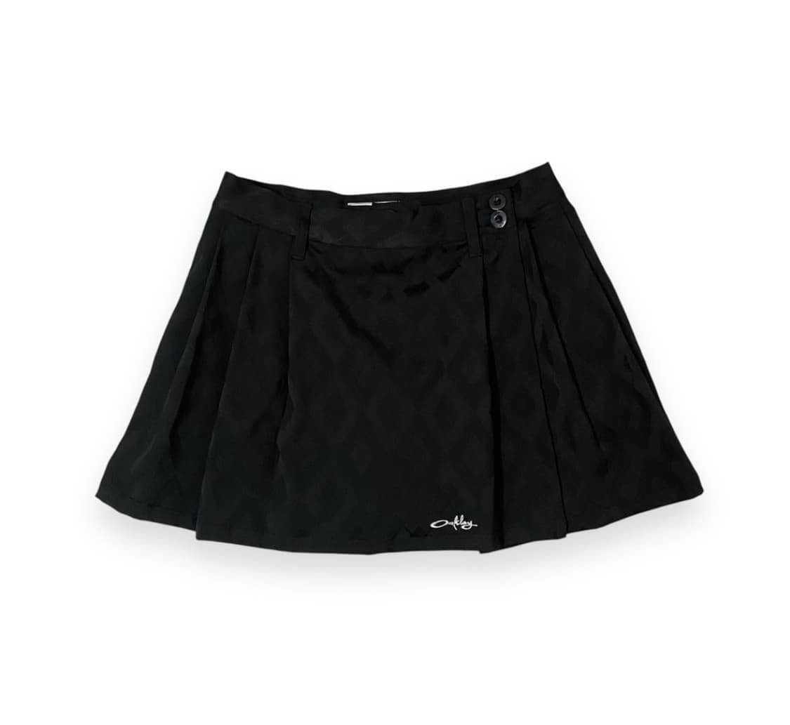 오클리 체크 미니 블랙 나일론 스커트 (속바지 내장) 상품이미지1