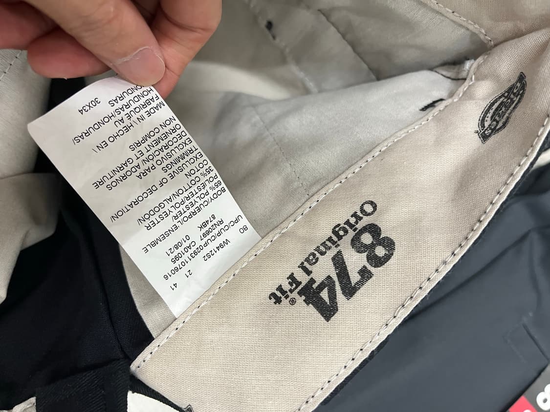 디키즈 874 블랙 30x34 상품이미지2