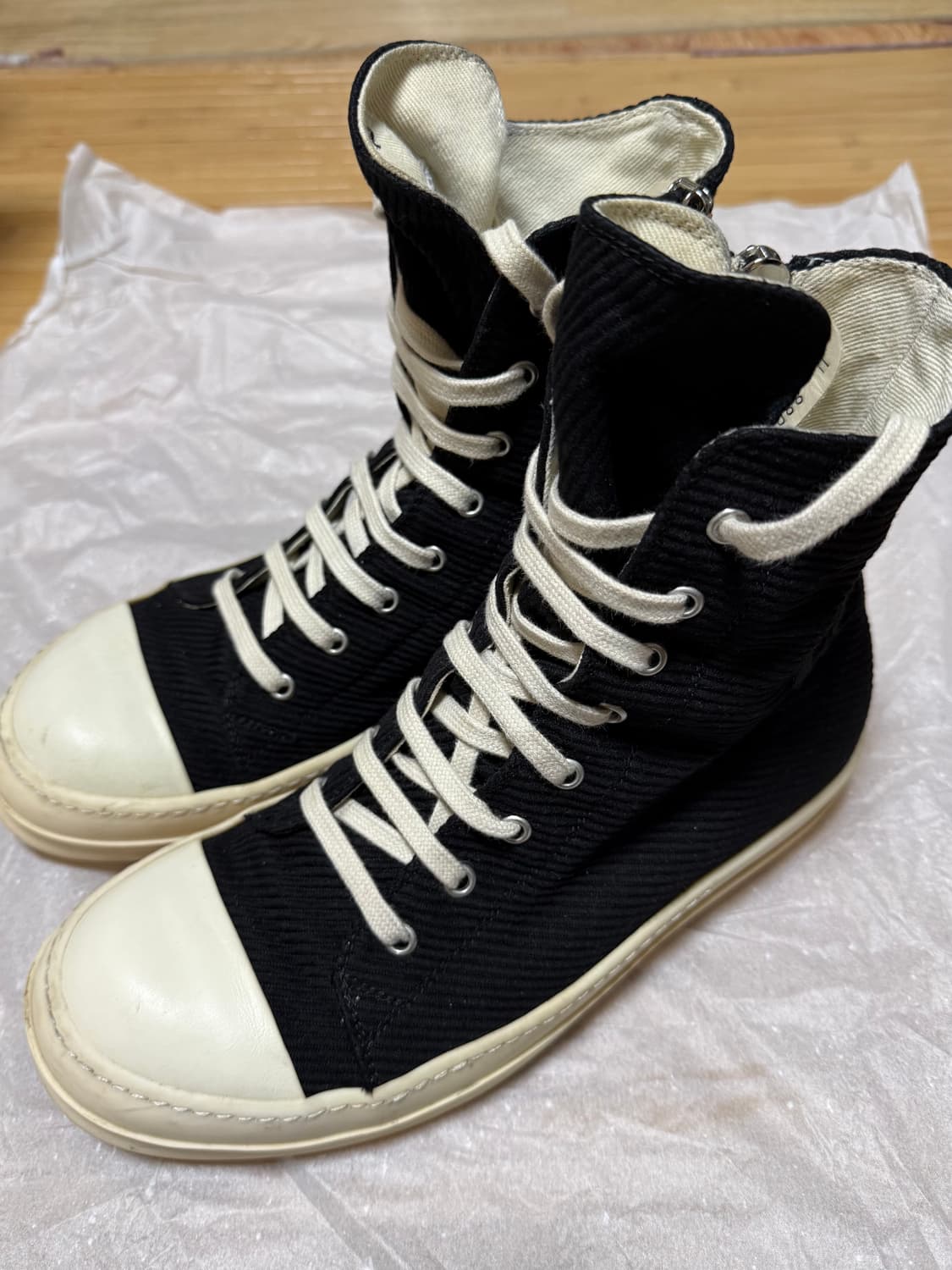 릭오웬스 다크쉐도우 자수 베간 하이탑 41 상품이미지1