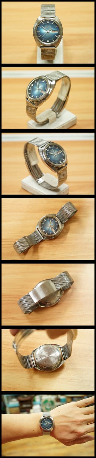 70s 세이코 5 엑터스 7019-7210 블루 다이얼 오토매틱 시계 상품이미지2