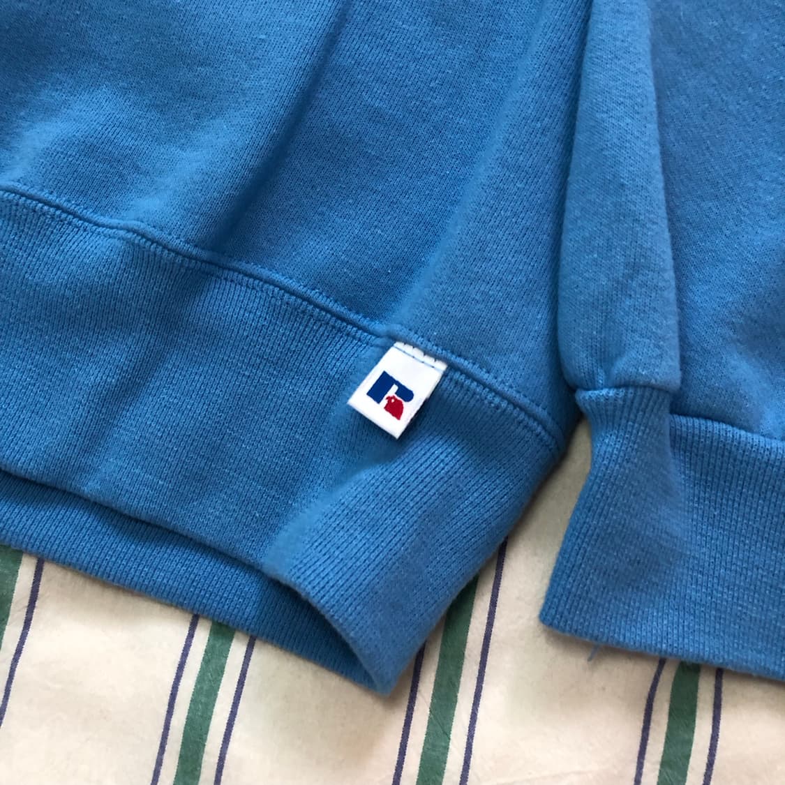 90s Russell 러셀 스웻 XL 코랄 블루 상품이미지3