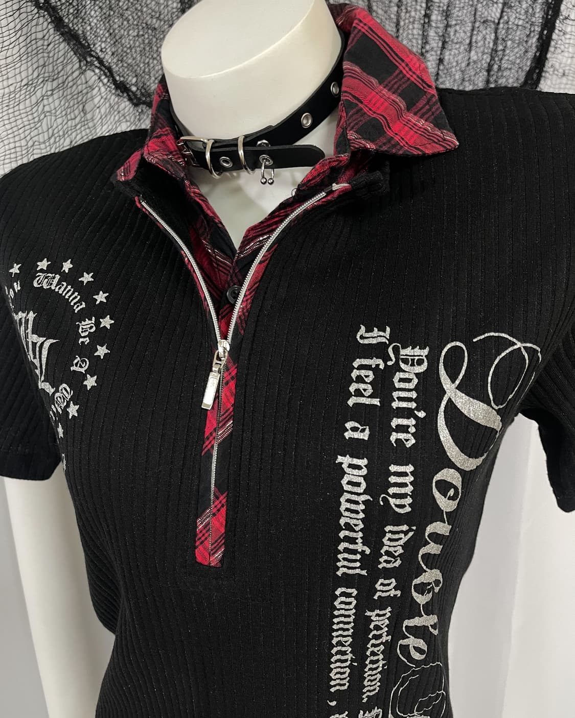 lettering chcek pk t-shirt 상품이미지3