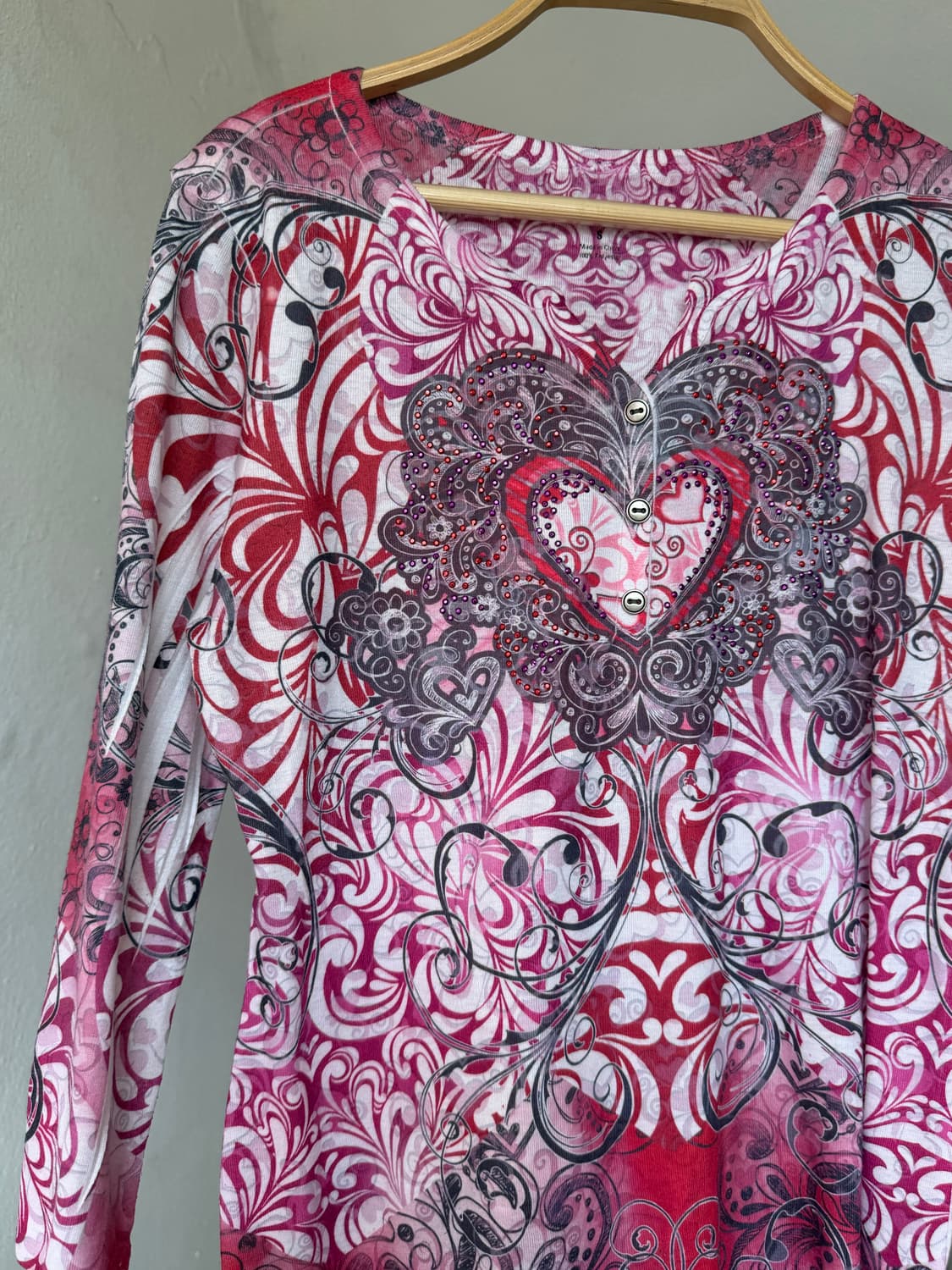 y2k 끝판왕 하트 그래픽 티셔츠 상품이미지2