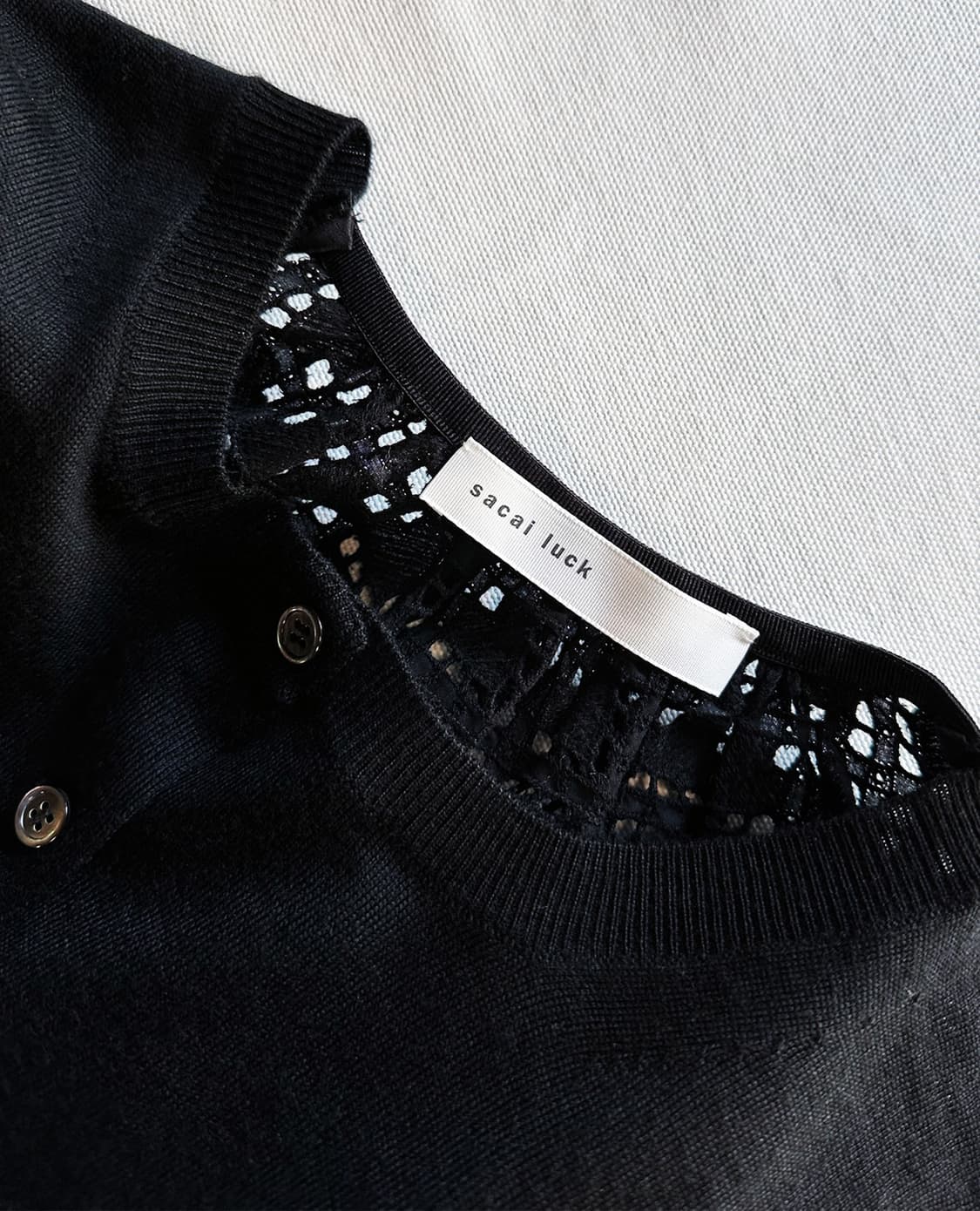 SACAI LUCK hole lace cardigan 상품이미지10