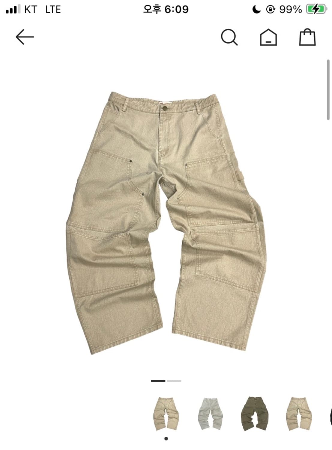 아오이로 커티드 더블니 팬츠 탄 2사이즈 상품이미지1