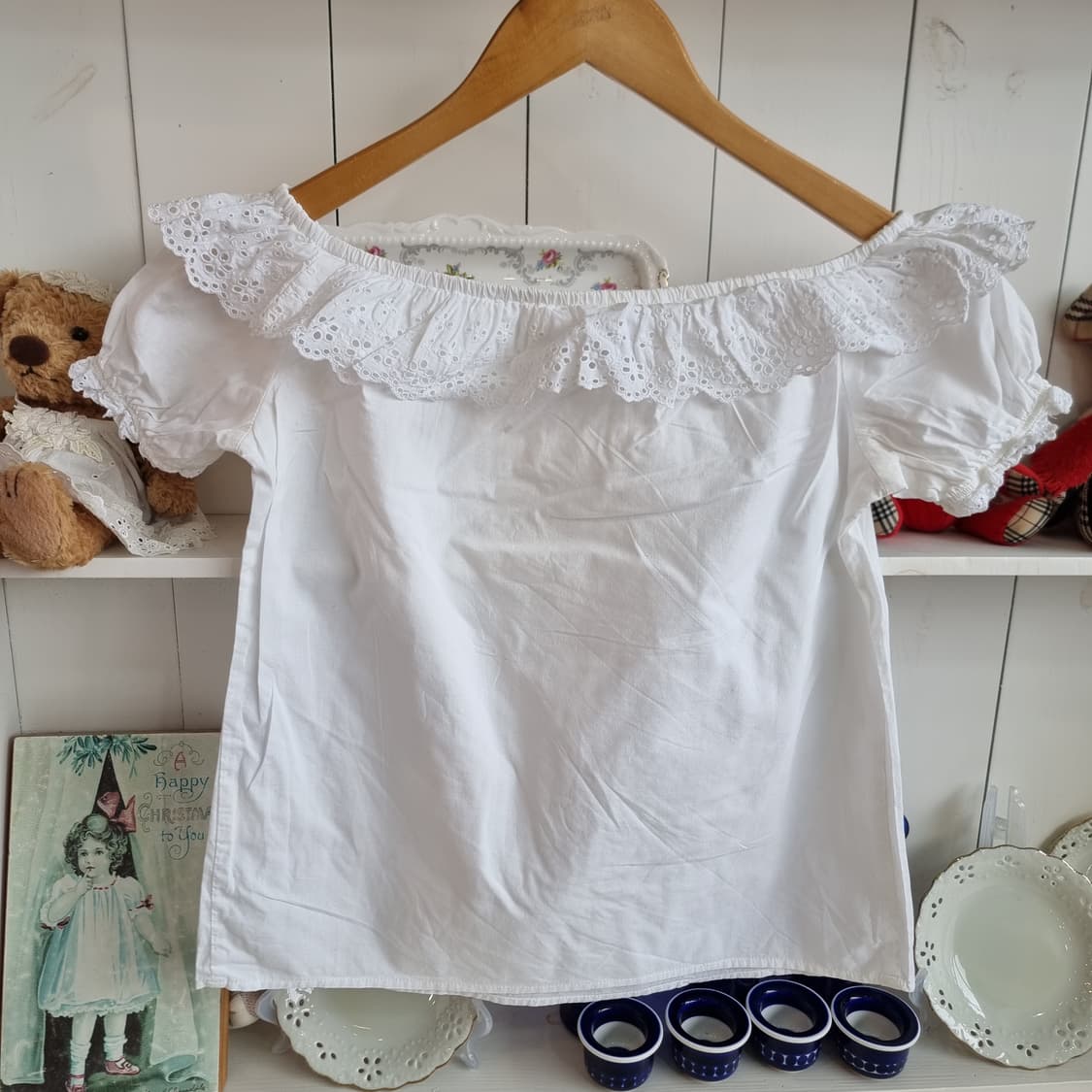 질 스튜어트(JILL STUART) 화이트 코튼 블라우스 상품이미지7