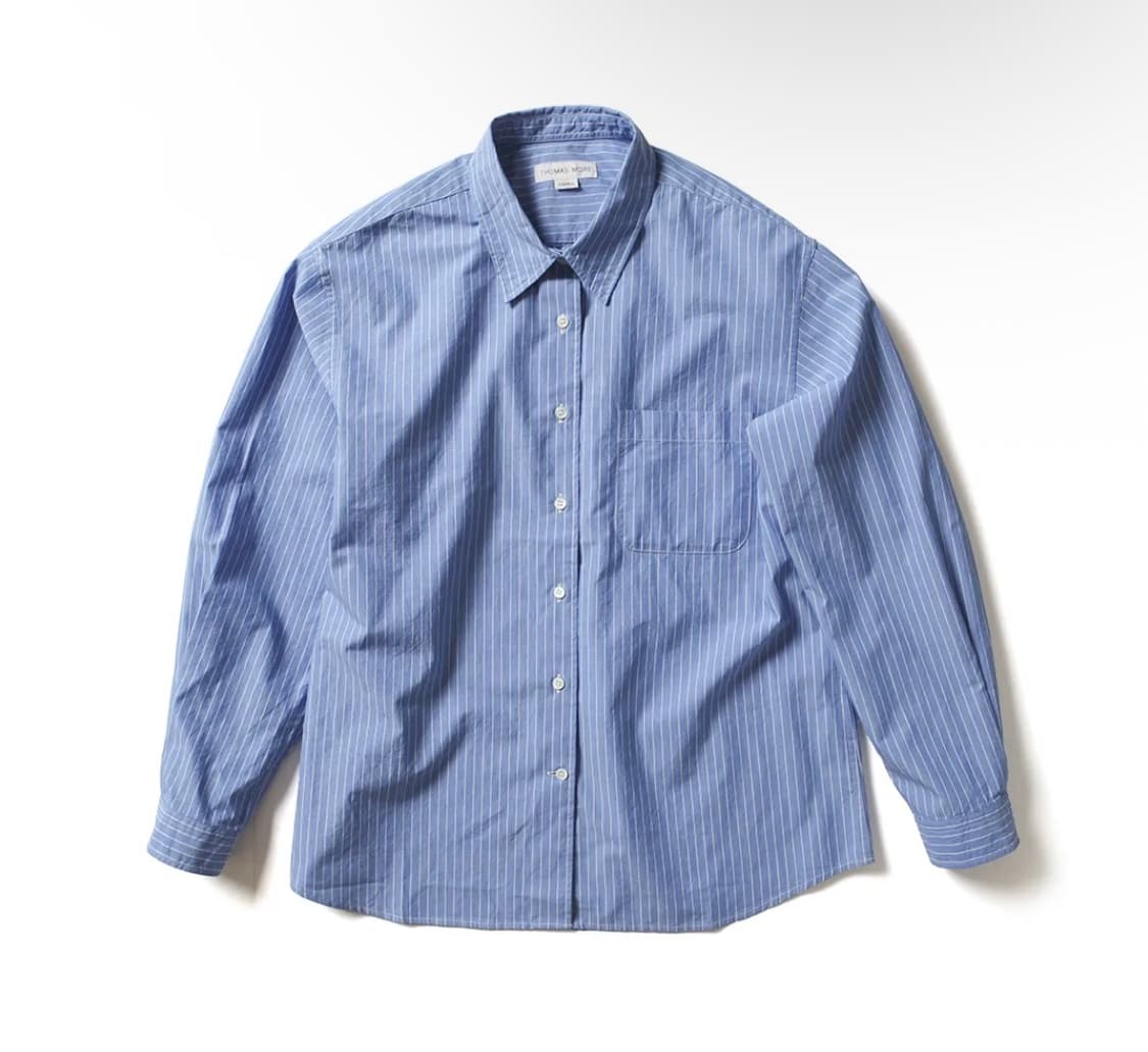 [M] 토마스모어 레인 스트라이프 셔츠 블루바오 상품이미지1
