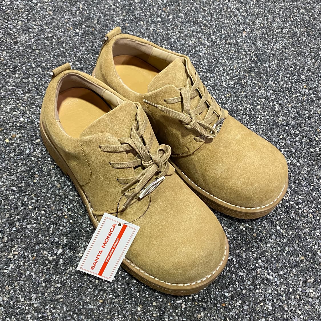 빈티지 스웨이드 베이지 더비슈즈 B4137 상품이미지2