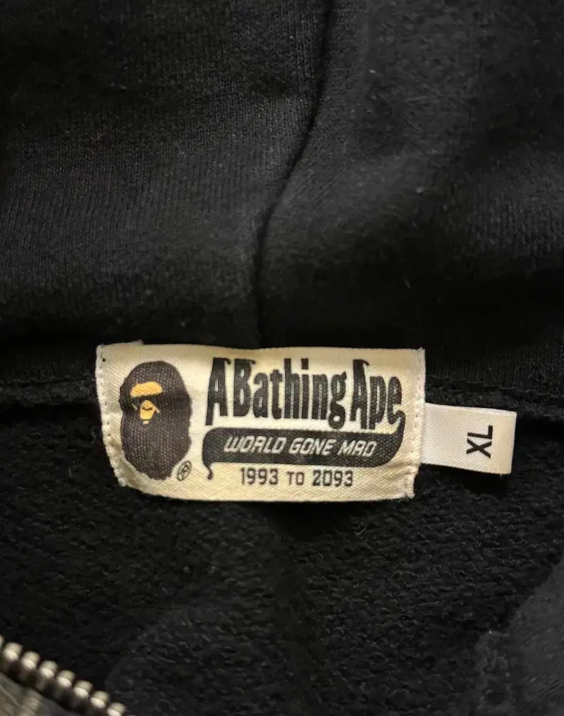 베이프 샤크후드 반녹계 블랙 XL 상품이미지3