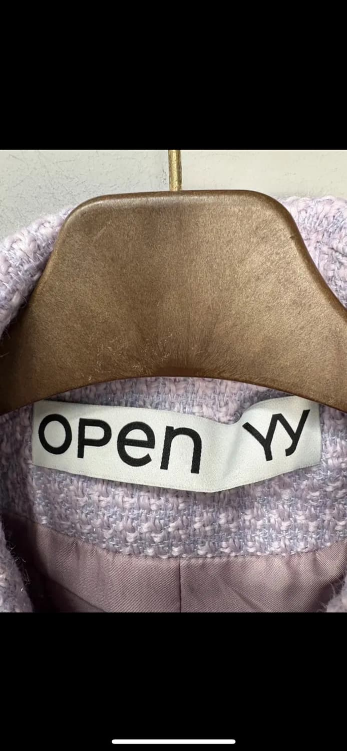 오픈와이와이 트위드바이커 연보라 베스트 H1879 상품이미지5