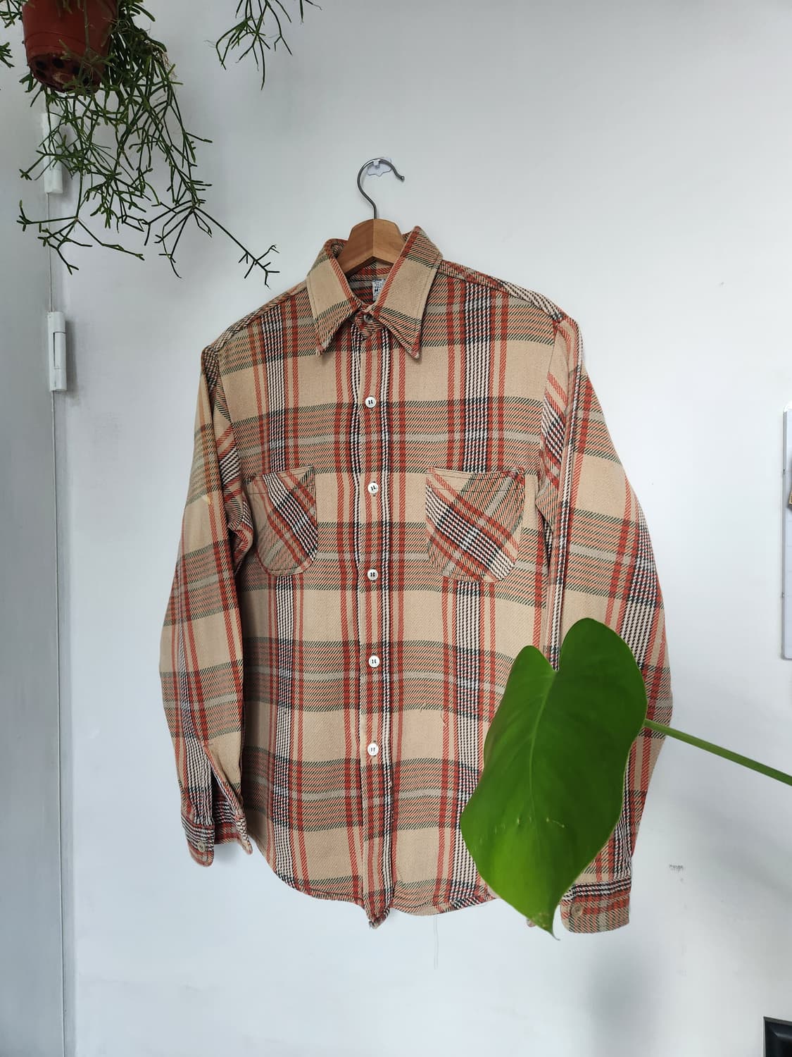 70s Big Mac 제이씨페니 체크 플란넬 워크셔츠 상품이미지1