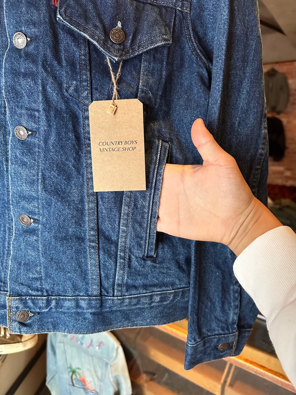 80s USA 빈티지 리바이스 70506 3세대 데님 트러커 자켓 상품이미지4