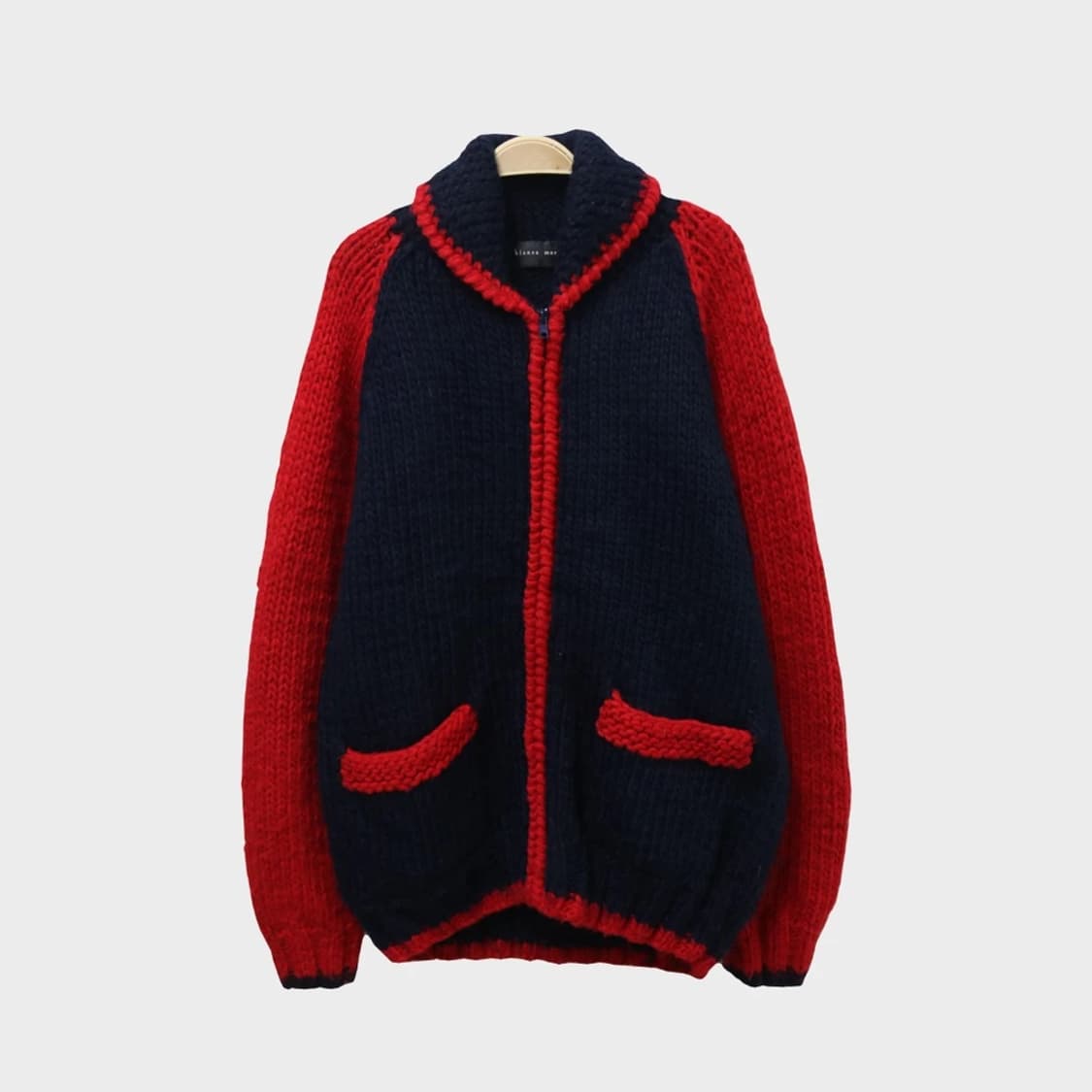 BIANCA MARIA 배색 니트 집업 61687 상품이미지1