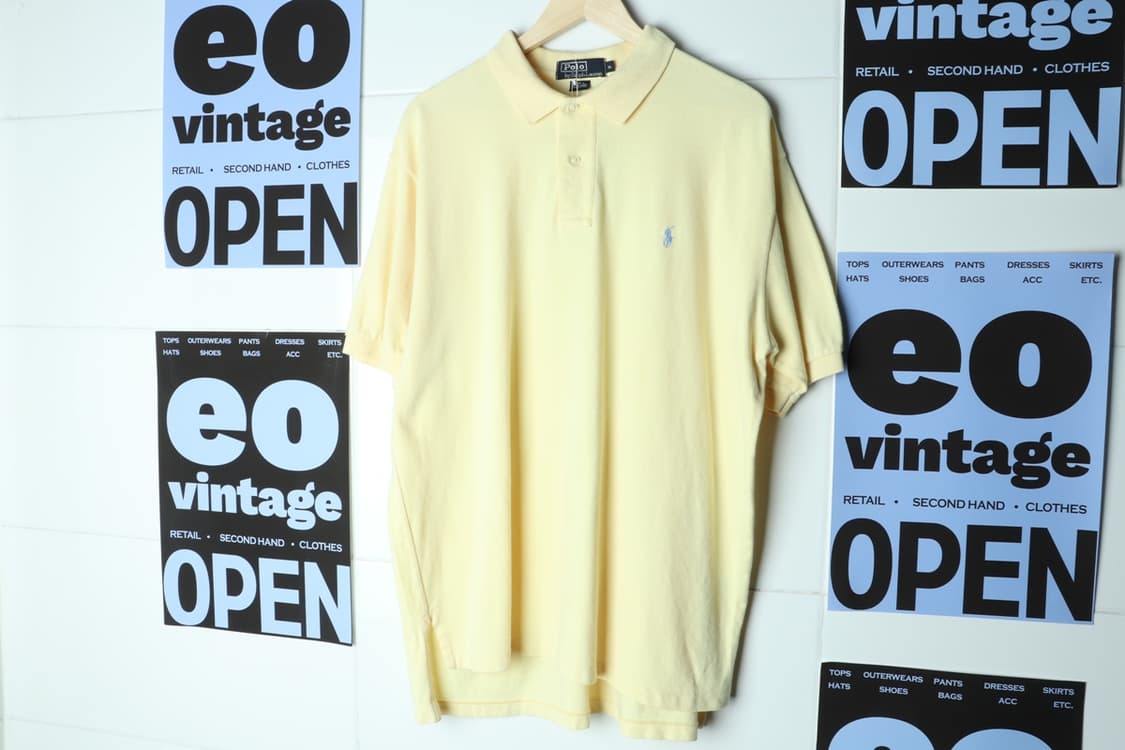 (XL-3XL) 폴로 랄프로렌 반팔 카라 티셔츠 USA 노랑-H30556 상품이미지2