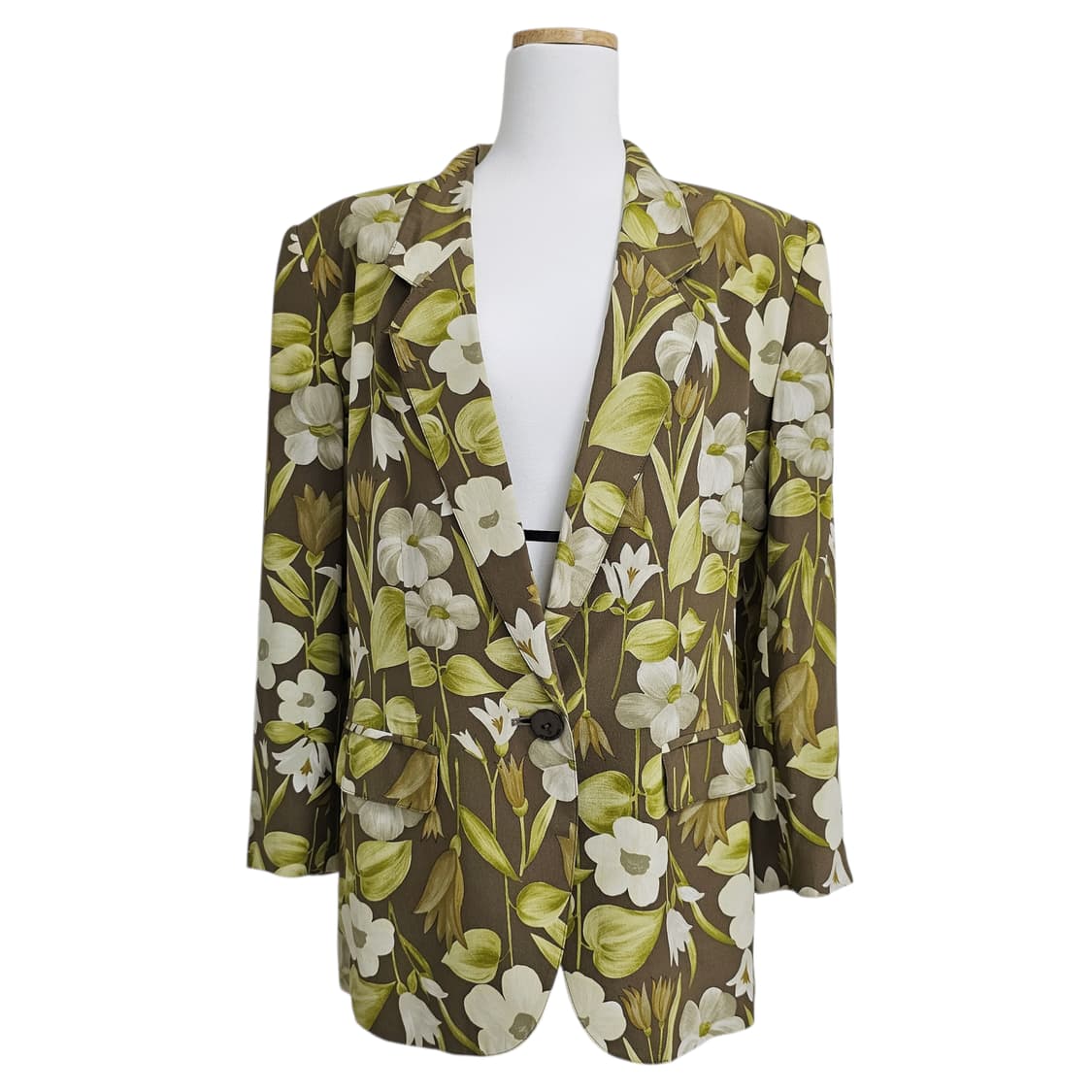 일본빈티지) 실크 100% 꽃 패턴 자켓 상품이미지1