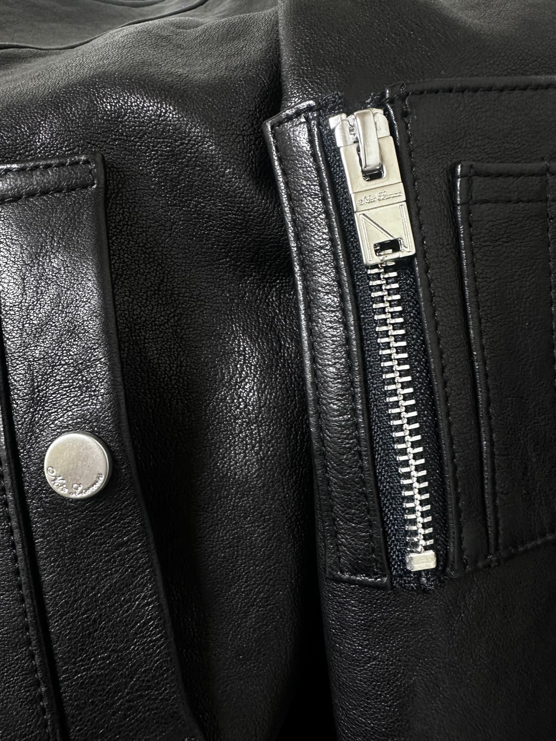 느와르라르메스 스탠다드 MA-1 가죽자켓 블랙 상품이미지4