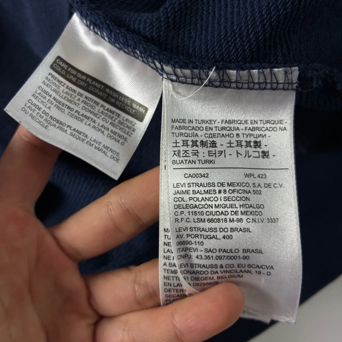 Levi's  리바이스 레드탭 스몰로고 네이비 맨투맨   상품이미지6