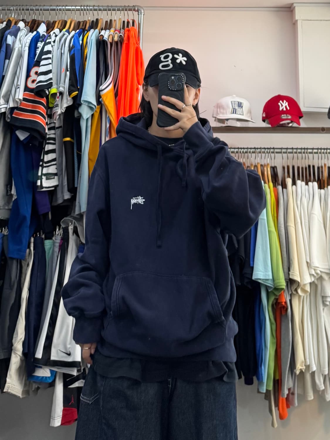 스투시 베이직 로고 후드티 상품이미지3