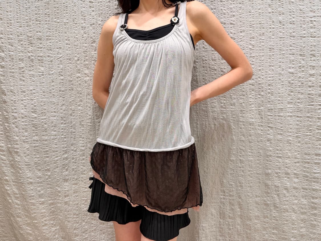 Crochet flower sleeveless 상품이미지3